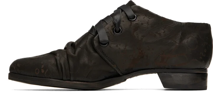 YOHJI YAMAMOTO Black Laser Print Derbys - Image 3