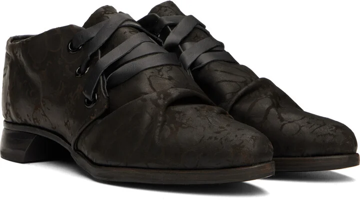 YOHJI YAMAMOTO Black Laser Print Derbys - Image 4