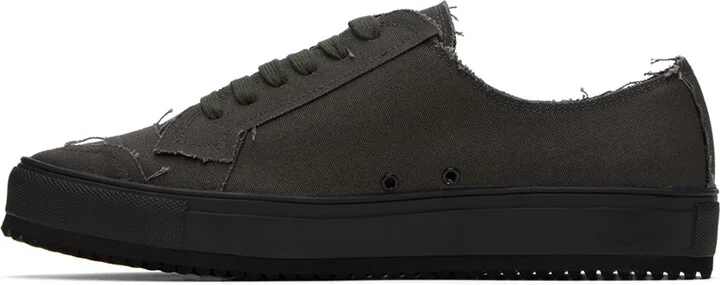 YOHJI YAMAMOTO Gray Raw Edge Sneakers - Image 3