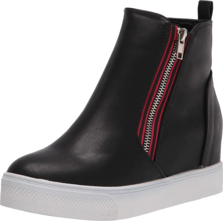 YOKI-ALISA-05 Women's Zipper Sneaker Wedge