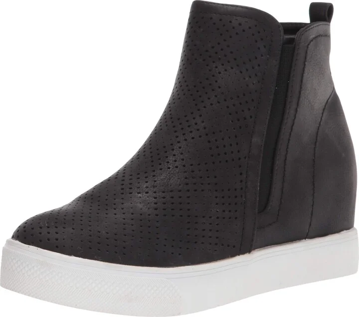 YOKI-Alisa Women's Laser Cut Hidden Sneaker Wedge
