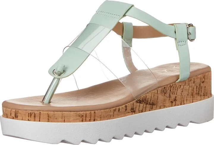 YOKI-AMELIA-20 Women’s Lucite Cork Platform Sandal