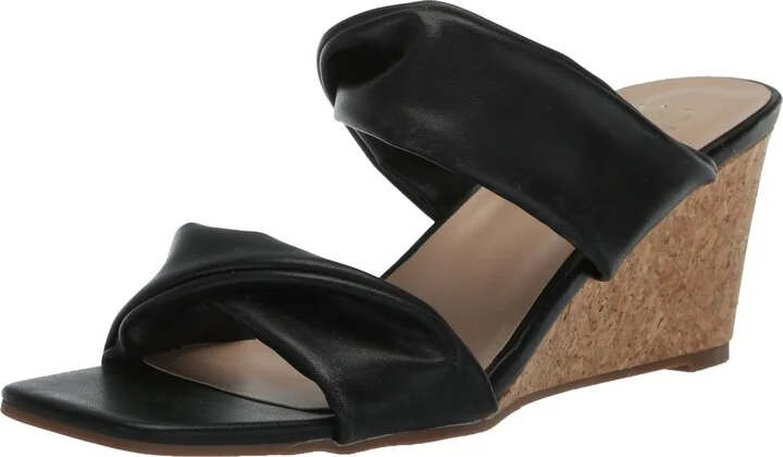 YOKI-ARLETTE-14 Women's Low Heel Open Square Toe Wedges
