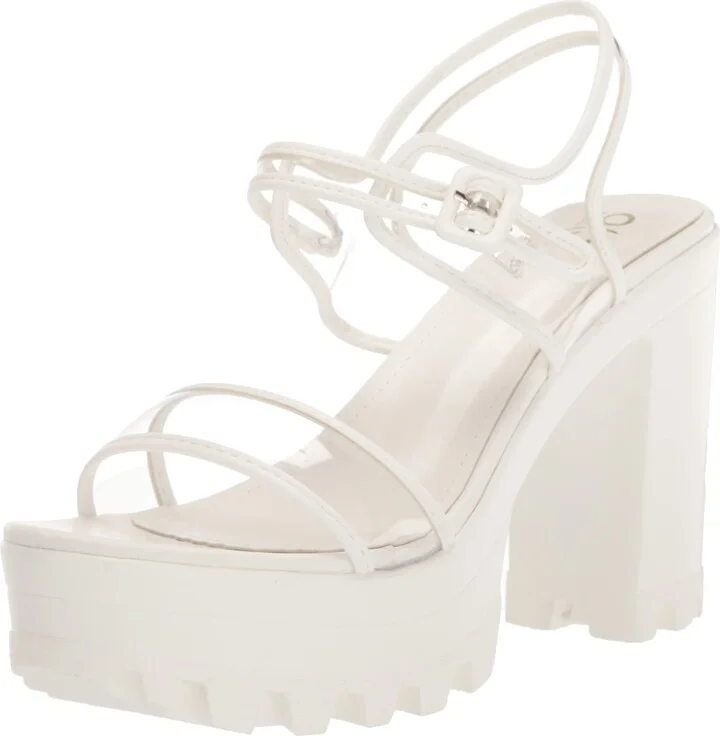 YOKI-ASTER Women's Open Toe Chunky Heels