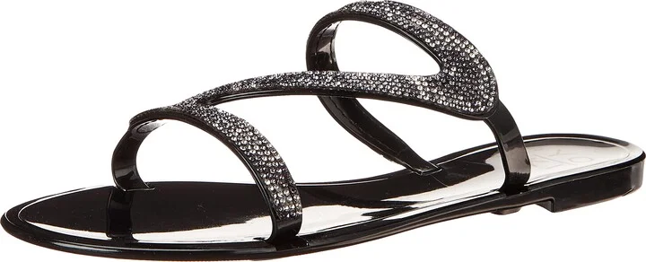 YOKI-AURORA-11 Women's Jelly Flip Flops With Studded Design On Upper