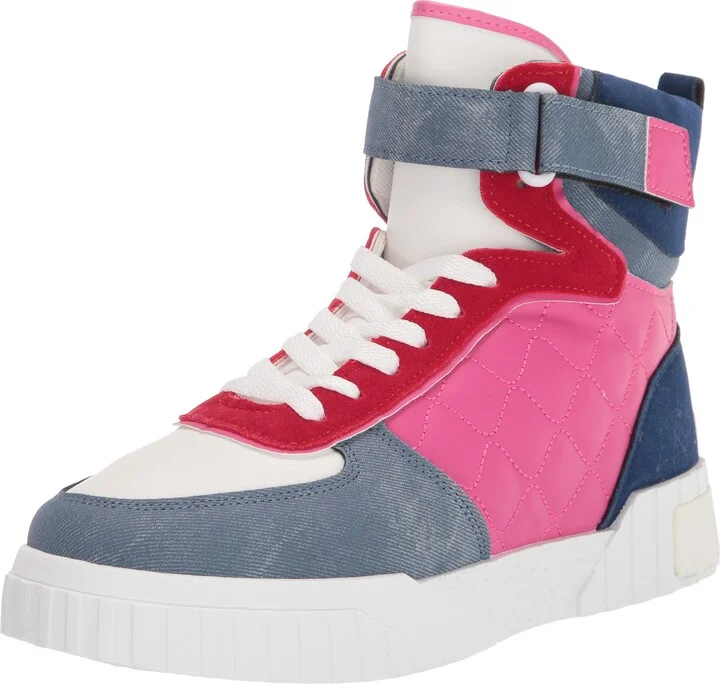 YOKI-BAYLIN-35 Women's High Top Multi Color Lace Up Sneaker
