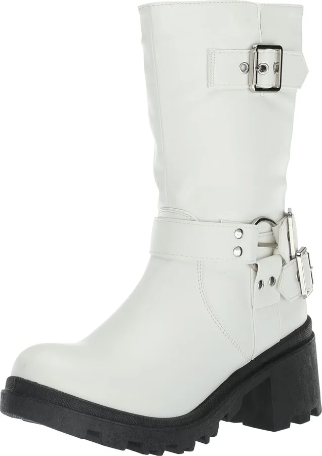 YOKI BLAKELY Women's Biker Boots With Lugsole