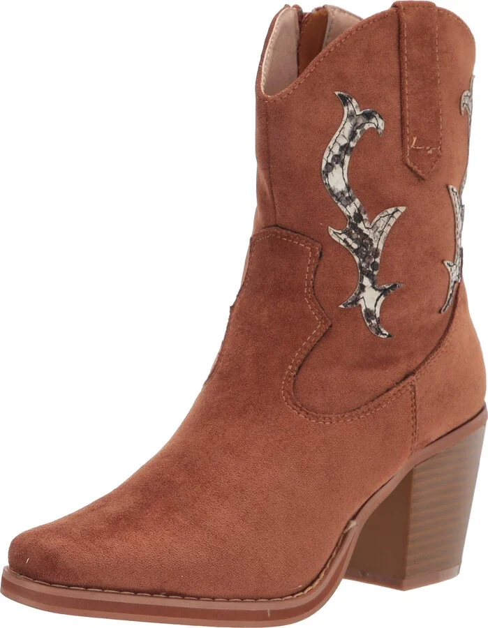 YOKI-BREA-25 Women's Short Bootie With Western Design