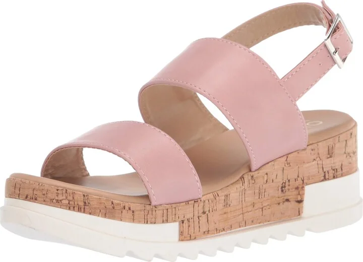 YOKI-BRENDA-80 Women's Open Toe Flat Form Sandal