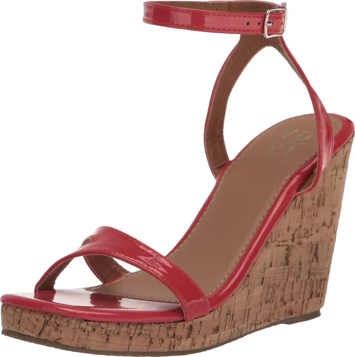 YOKI-DANIFER-06 Women's Square Open Toe Wedge Sandals