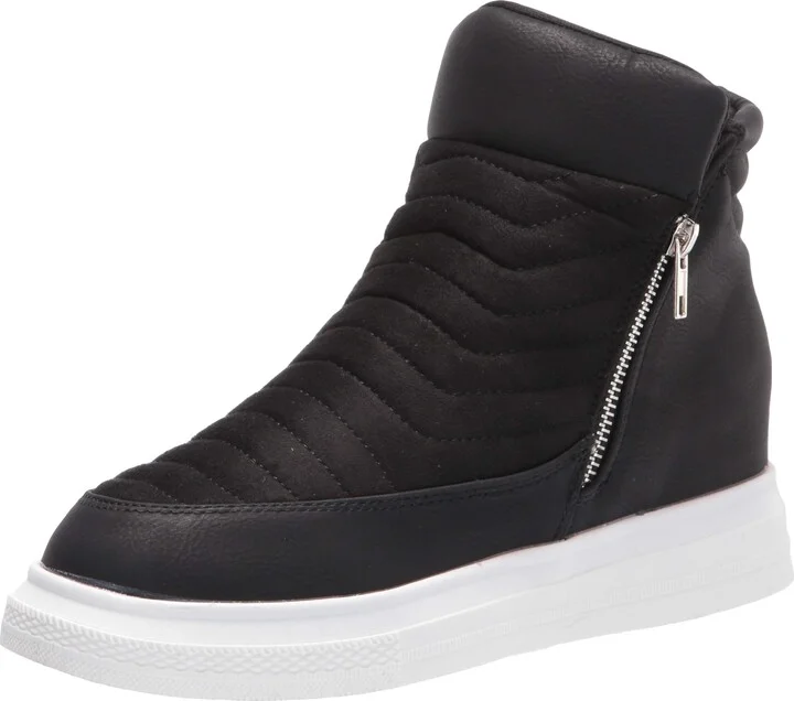 YOKI-DEMIAN-95 Women's Suede Hidden Sneaker Wedge