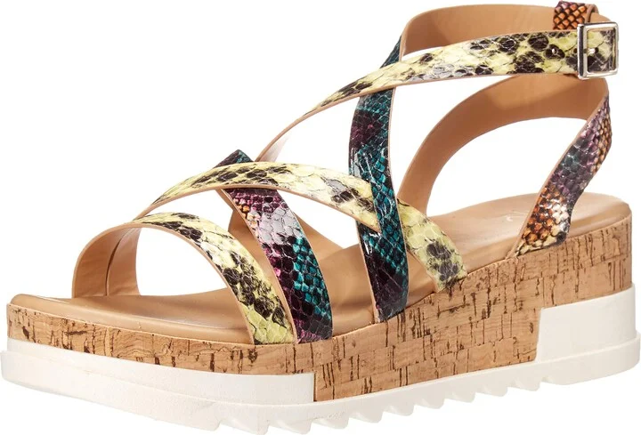 YOKI-Flat Form Sandal With Leather Straps
