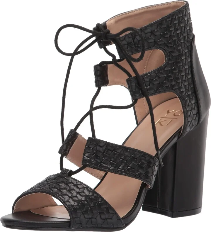 YOKI-FRIDAY-16 Women's Lace Up High Heel