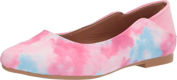 YOKI-GENEVA-51 Women's Suede Ballet Flat with Bow Laces
