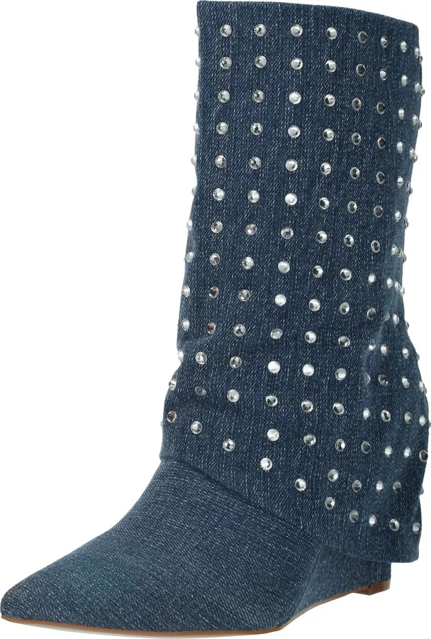 YOKI HARZEN-07 Women's Fold Over Boot With Stones