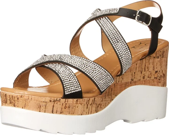 YOKI-JACKIE-26 Women's Open Toe Cork Wedge Sandals