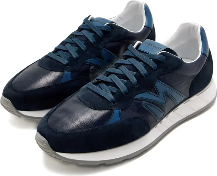 Yoki leather suede panelled sneakers - Image 2