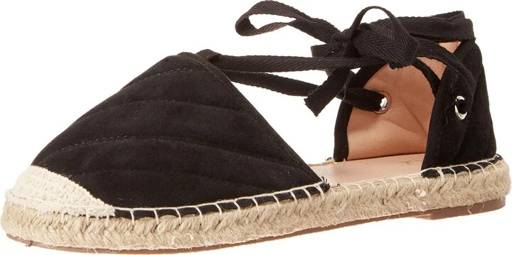 YOKI-LEIA-08 Flat Lace Up Side Cut Espadrille Sandal