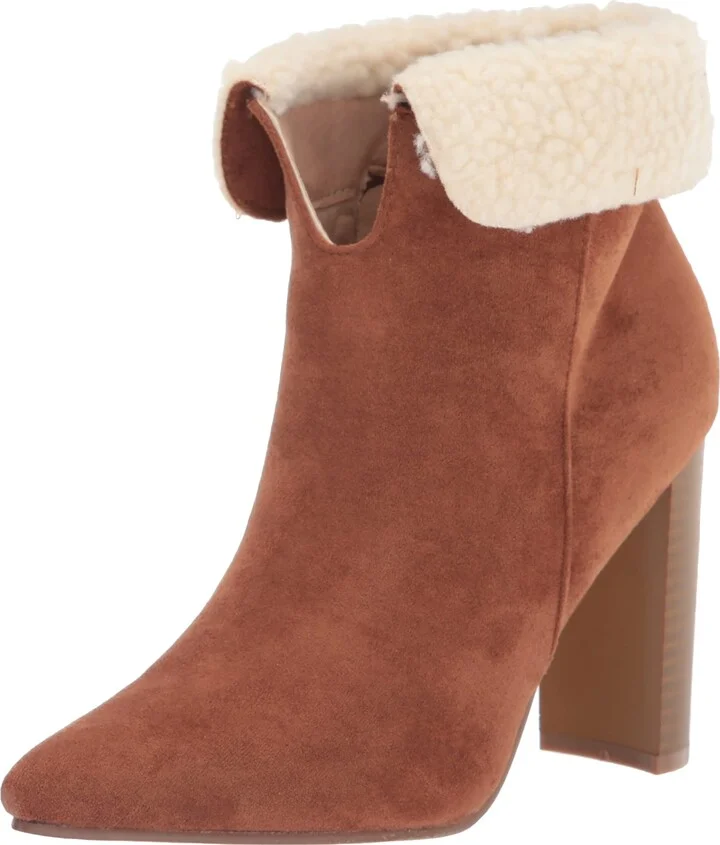 YOKI-SHONA-11 Fur Sherpa Lined Ankle Bootie
