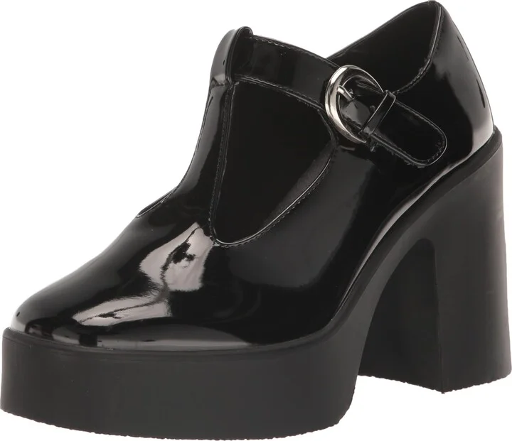 YOKI Trace Women's Patent Strap Chunky Heel with Platform