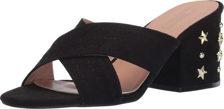 YOKI Women's Flat Heel Cross Strap Mule