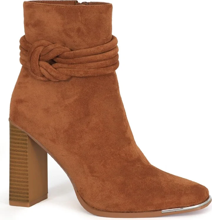 YOKI Women's Knotrope above Ankle Suede Booties winter boots