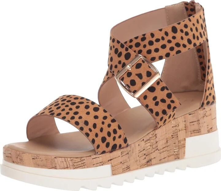 YOKI Women's Platform Sandal With Criss Cross Straps