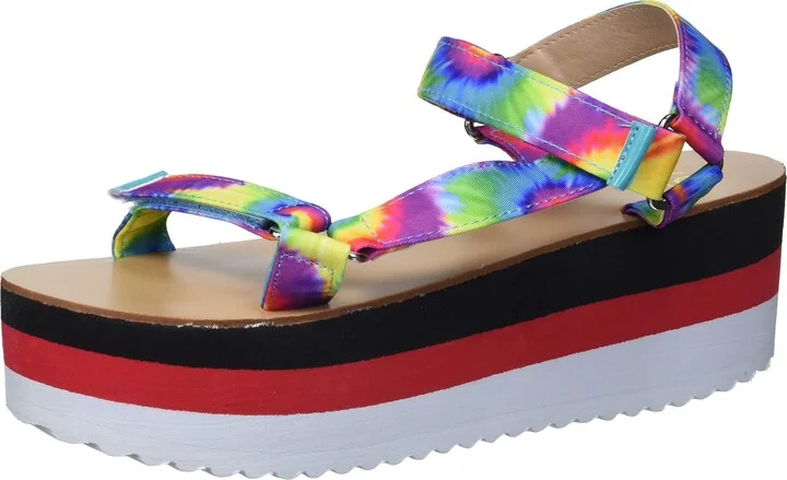 YOKI Women's Utilitarian Sandle On Platform Wedge