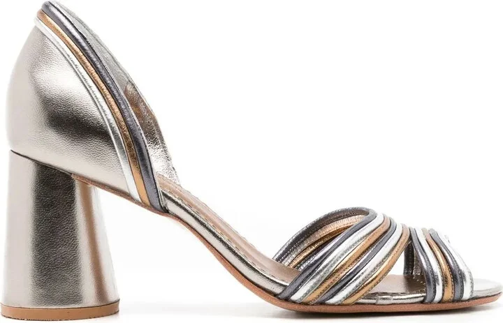 Yoko 75mm striped sandals