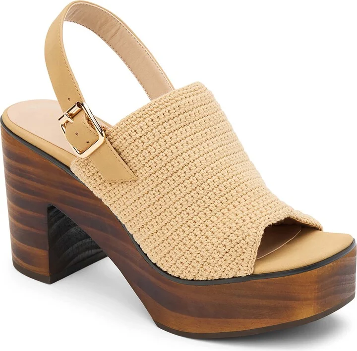 York Woven Slingback Platform Sandal