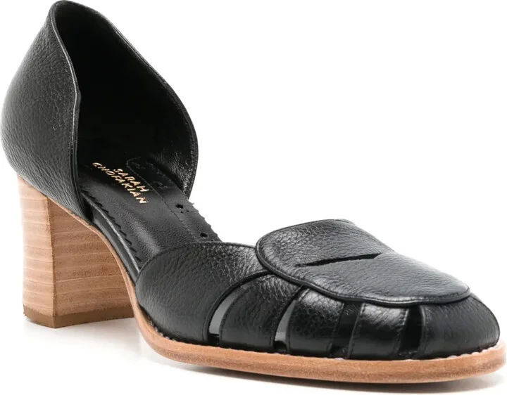 Yosemite 55mm cut-out leather pumps - Image 2