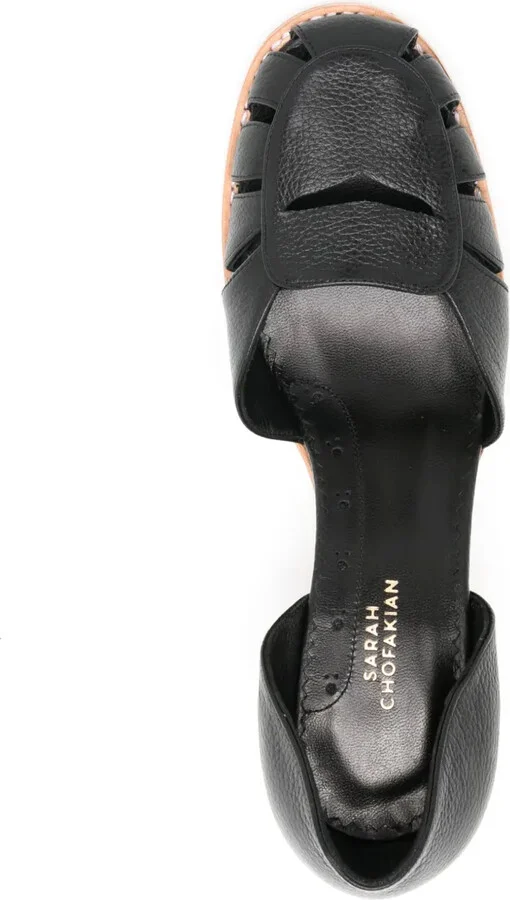 Yosemite 55mm cut-out leather pumps - Image 4