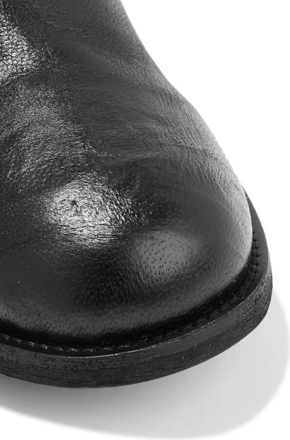 Youth buckled crinkled-leather ankle boots - Image 4