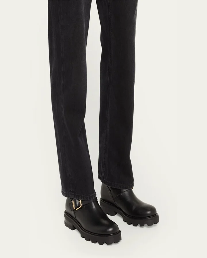 Youth II Leather Short Biker Boots - Image 3