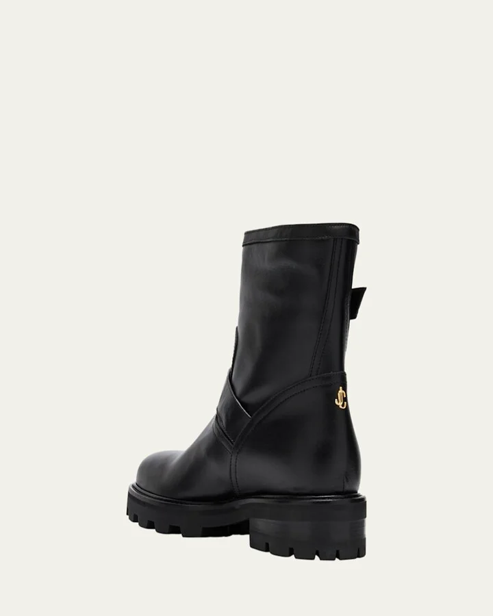 Youth II Leather Short Biker Boots - Image 4