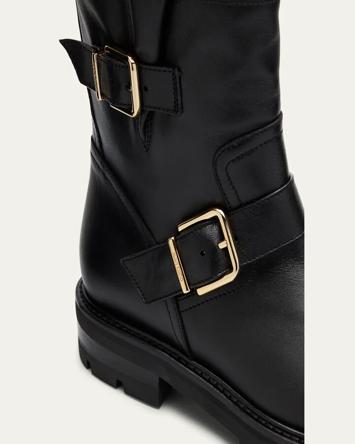 Youth II Leather Short Biker Boots - Image 5
