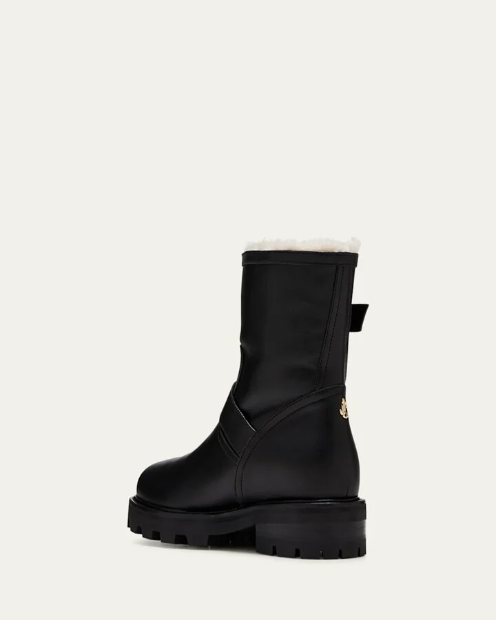 Youth II Shearling Biker Booties - Image 5