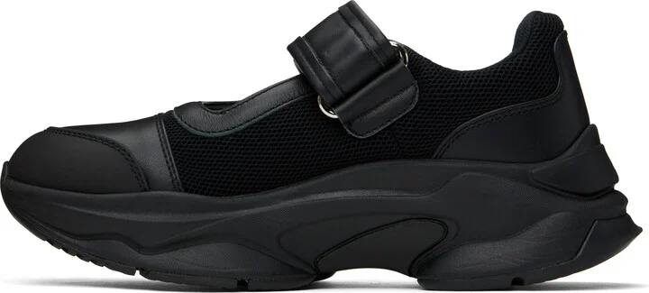 Y's Black Cow Leather Sneakers - Image 3