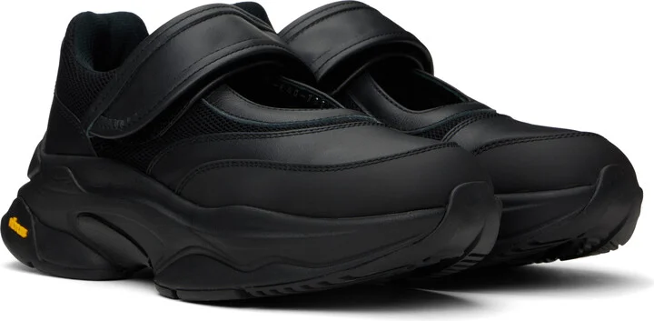 Y's Black Cow Leather Sneakers - Image 4