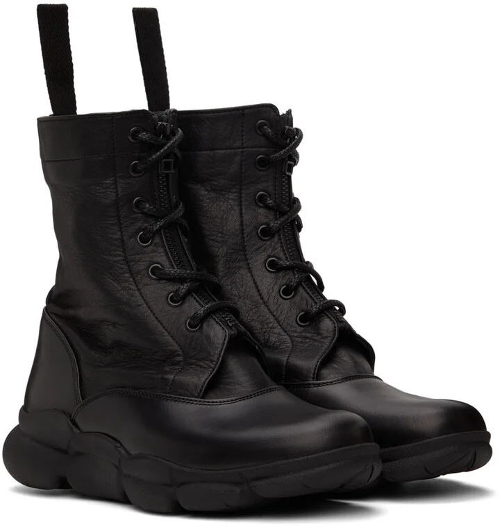Y's Black Nume Ankle Boots - Image 4