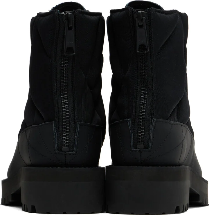 Y's Black Short Padded Boots - Image 2