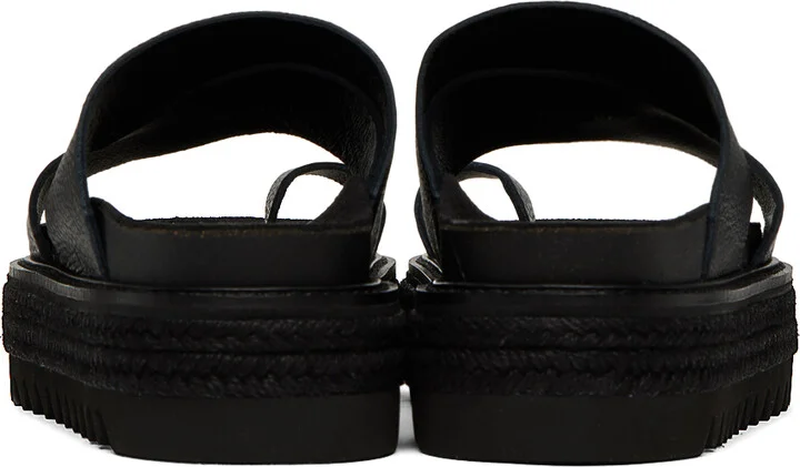 Y's Black Thong Sandals - Image 2