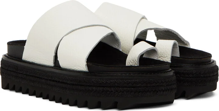 Y's White Thong Sandals - Image 4