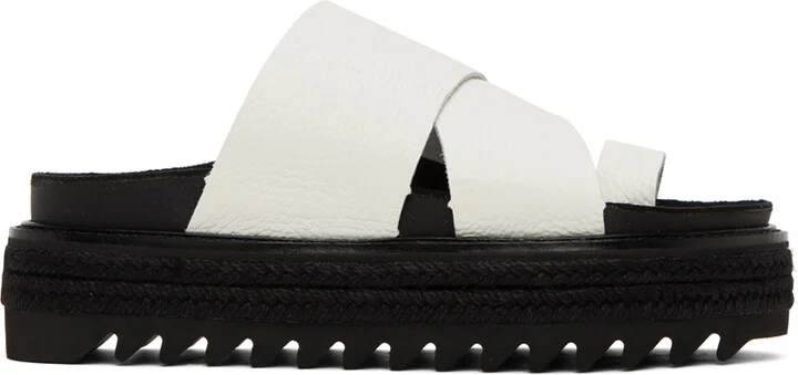 Y's White Thong Sandals