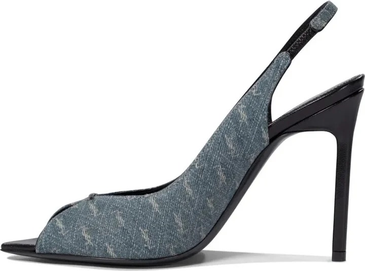 YSL logo-print heeled pumps - Image 3