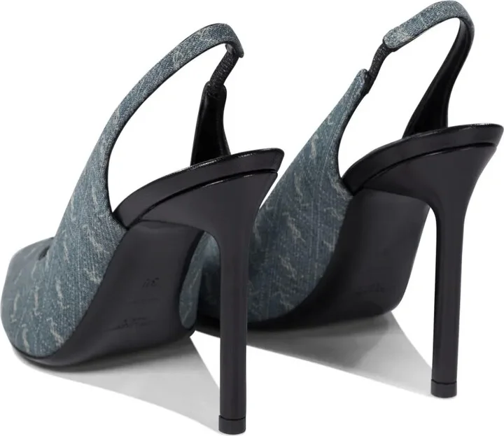 YSL logo-print heeled pumps - Image 4