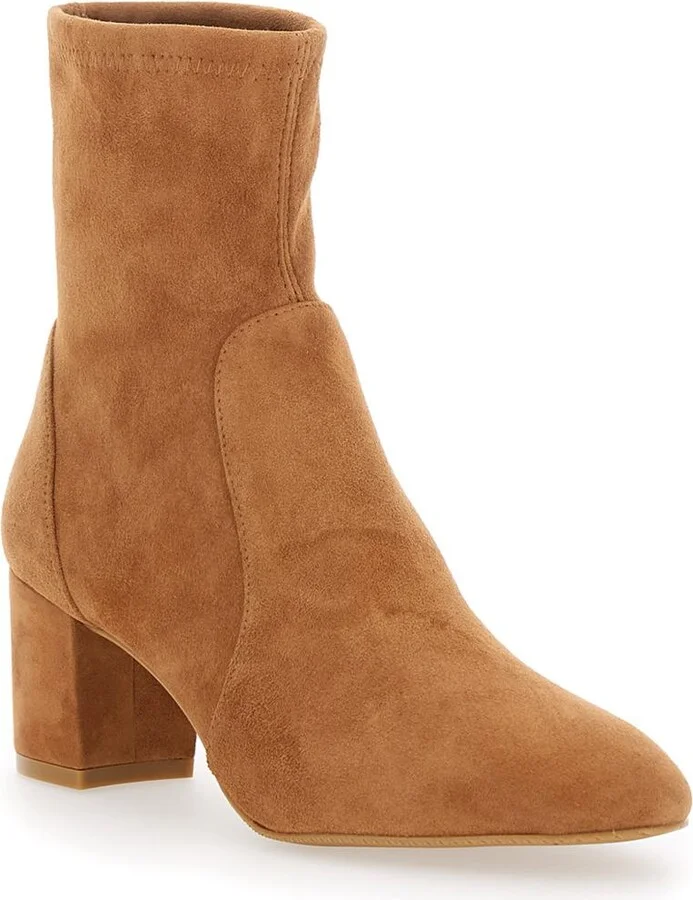 'Yuliana' Beige Ankle Boots With Medium Block Heel In Ecoleather Woman - Image 2