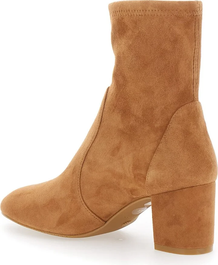 'yuliana' Beige Ankle Boots With Medium Block Heel In Ecoleather Woman - Image 3