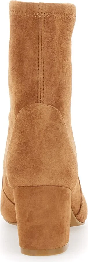 'yuliana' Beige Ankle Boots With Medium Block Heel In Ecoleather Woman - Image 4
