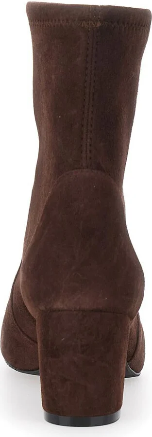 'Yuliana' Brown Ankle Boots With Medium Block Heel In Ecoleather Woman - Image 4
